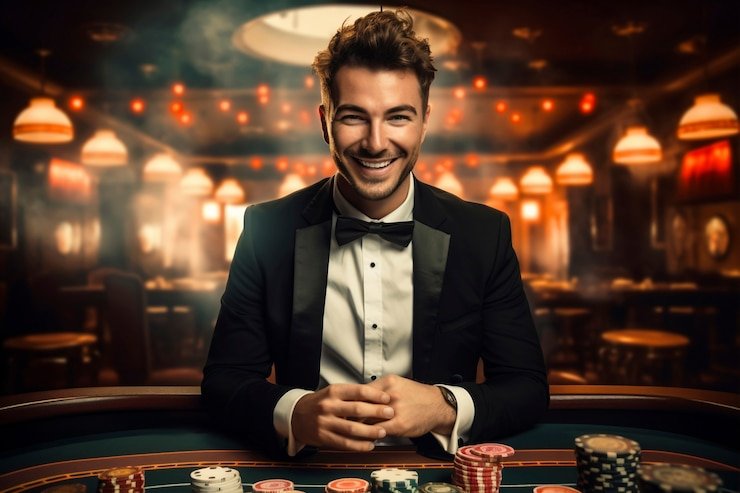 Layar meja blackjack live SA Gaming di platform slot288 dengan dealer dan pemain